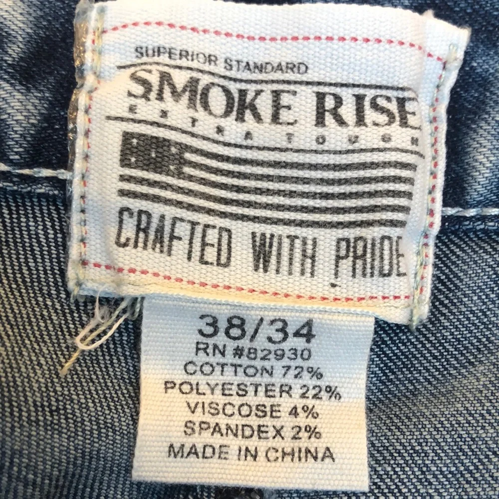 Smoke Rise Vintage 38W 34 L faded distressed jeans - Picture 7 of 10